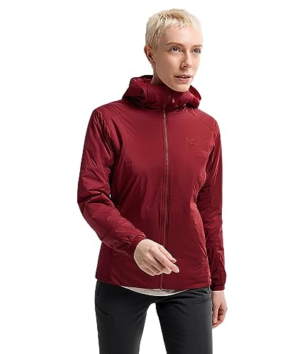 Arc'teryx Atom Hoody for Women, Redesign | Lightweight, Insulated, Packable Jacket - Light Jackets for Women's Hiking, Trekking, Ice Climbing Gear, Alpine Climbing, Fall Winter | Bordeaux, X-Large