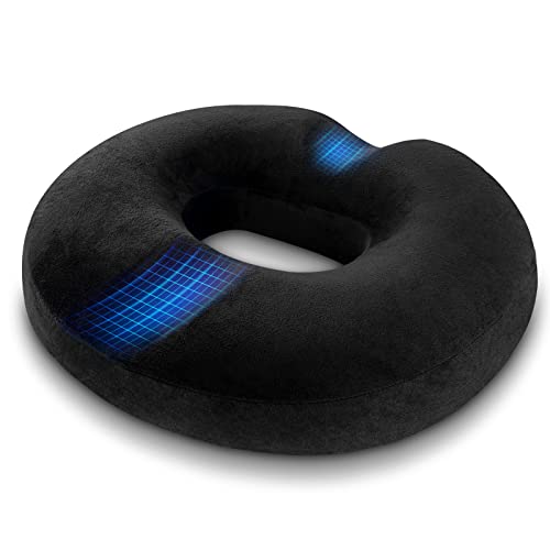 HOMCA Donut Pillow hemmoroid Cushion for Office Chair,Sciatica Pain Relief ​for Sitting,Premium Memory Foam Wheelchair Cushions for Pressure Relief,Tailbone Pain Car Seat