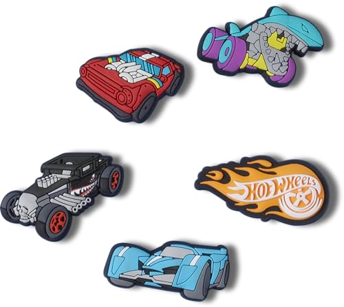 Crocs Jibbitz Shoe Mattel Hot Wheels Multi Pack, Charms for Boys and Girls, 5 Pack