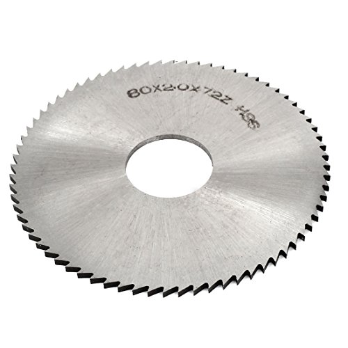 uxcell 80mm OD 2mm Thickness 72 Teeth Circular Machinist Milling Cutter Slitting Saw