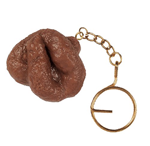 Doggy Doo Fake Poop Poo Gold Novelty Keychain