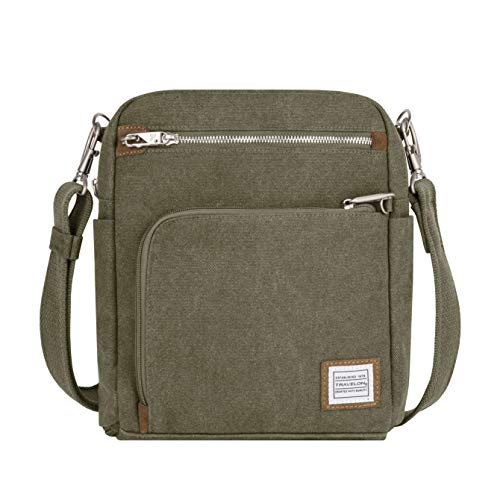 Travelon Anti-Theft Heritage Tour Bag, Sage, 9 x 11.5 x 3