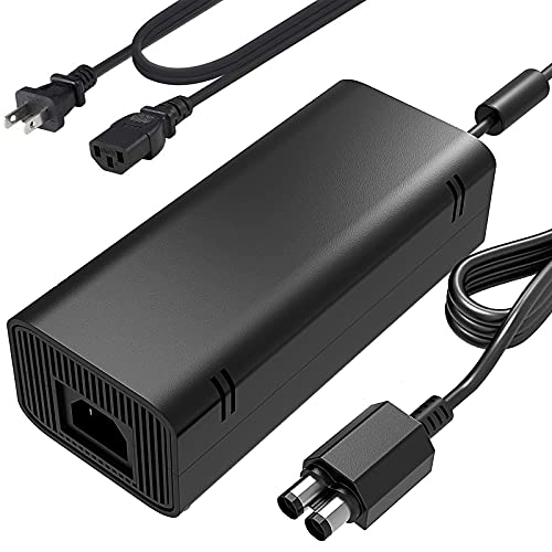 Xbox 360 Slim Power Supply, AC Adapter Power Supply Brick Charger with Cable for Xbox 360 Slim