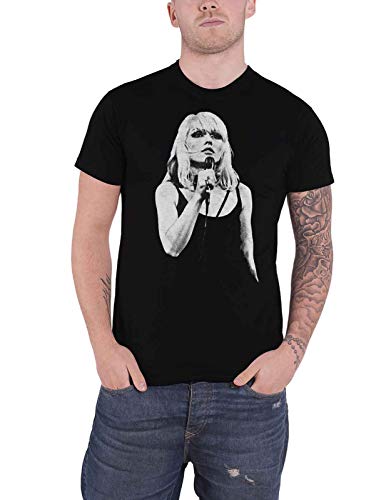 Debbie Harry T Shirt Open Mic Blondie Band Logo Official Mens Black Size XL