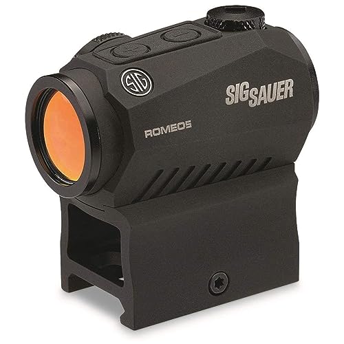 Sig Sauer ROMEO5 1X20mm Tactical Hunting Shooting Durable Waterproof Fogproof Illuminated 2 MOA Red Dot Reticle Gun Sight | Picatinny Mount Included