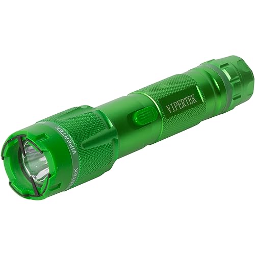 VIPERTEK VTS-T03 Aluminum Stun Gun with LED Flashlight, Green