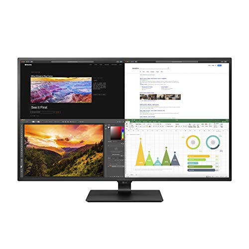 LG 43UN700-B 43 Inch Class UltraFine (3840 X 2160) IPS Display with USB Type-C and HDR10, 4 HDMI inputs, Black