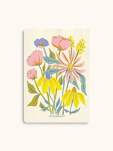 Medium Deconstructed Journal by Studio Oh! - Springtime Blooms Deconstructed Sketchbook - 6.5' x 8.25' Hardcover Notebook with Full-Color Artwork, 192-Lined Pages & Lay-Flat Binding - for Notes, Reminders & More