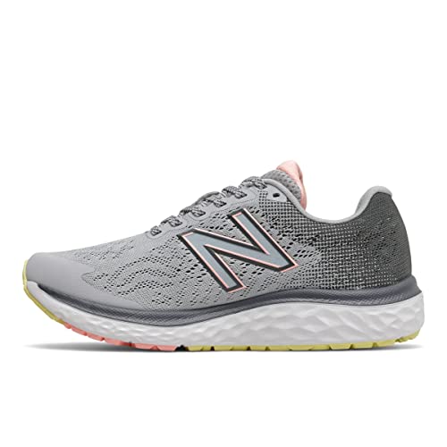 New Balance Women's Fresh Foam 680 V7 Running Shoe, Silver Mink/Thunder/White Mint, 8.5