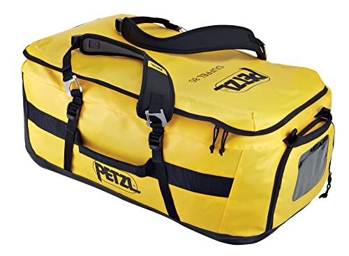 PETZL, DUFFEL 85L, Medium Capacity Transport Bag, Yellow