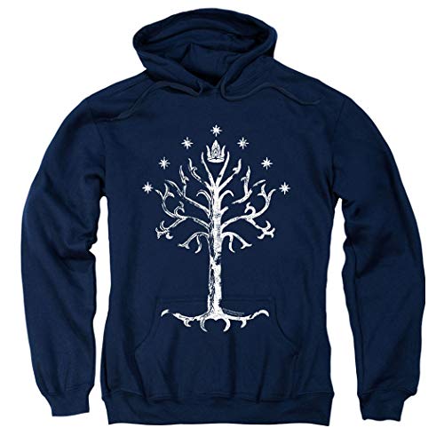 Lord of The Rings White Tree of Gondor Middle Earth Hoodie & Stickers (X-Large)