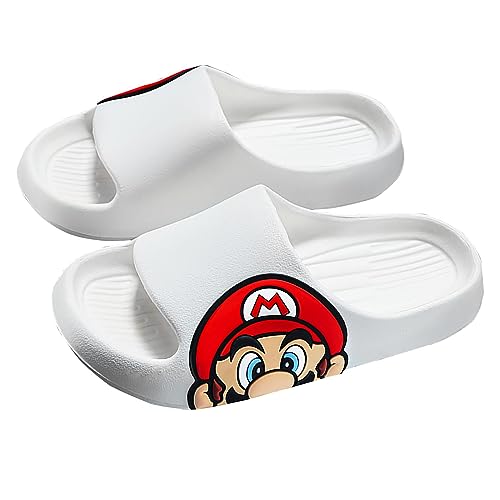 xruqvla Kids Slides Cartoon Slippers Summer Anti-slip Shower Slipper, Fashion Open Toe Sandals for Boys Girls Beach Pool （1-2）