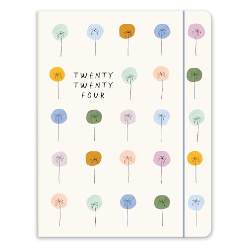 Orange Circle Studio Planner 2024, Just Right Monthly Calendar, Cute Notebook for To Do List, Appointment Book for Planning, With Storage Pocket & Elastic Closure, 17-Month Agenda for School/Work, Dotted Palms