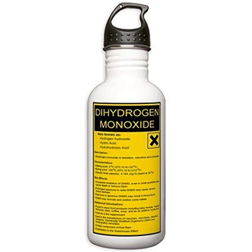 CafePress Dihydrogen Monox Stainless Steel Sports Water Bottle, 1.0L (34 oz)