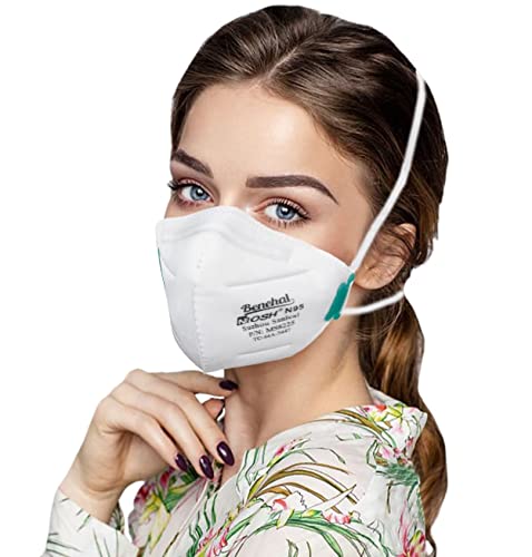 SAROULU N95 WhiteFace Masks NIOSH Certified Respiratory Particulate Filtering Mask 20pcs Individually Wrapped Protective Respirators