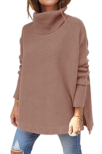 LILLUSORY Oversized Sweaters for Women Fall Fashion 2023 Pullover Clothes Tops Cute Outfits Cozy Long Turtle Neck Knitwear