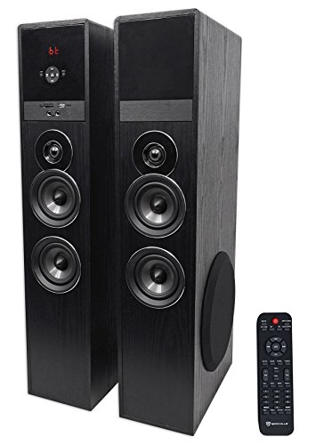 Rockville TM80B Black Home Theater System Tower Speakers 8' Sub/Bluetooth/USB