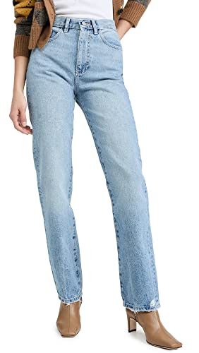 DL1961 Women's Emilie Straight Ultra High Rise Vintage 31', Lt. Seaglass, 25