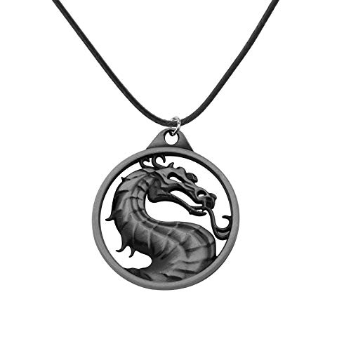 FAADBUK Vintage Charms Jewelry Lover Gift Mortal Kombat Dragon Amulet Necklace & Keychain for Family Friend (Dragon NK-S)