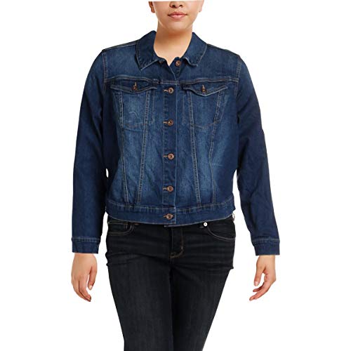 Jessica Simpson womens Pixie Classic Feminine Fit Crop Jean Jacket, Jefford, 3X US