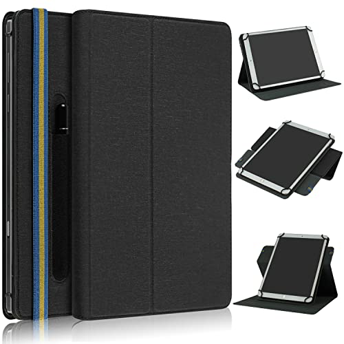 Xuanbeier Rotating Universal Case for 9 10inch Tablet,Stand Folio Universal Tablet Case Protective Cover for Coopers/ATOZEE/Qukenk/FEONAL/Moderness/Remarkable/Onn and More 9-11' Tablet,Black
