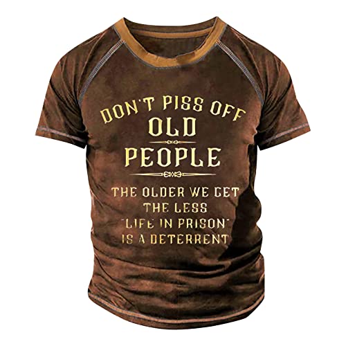 Men's T-Shirt,Graphic Vintage T-Shirts Men’s Short Sleeve Graphic T-Shirt Long Sleeve Button Cotton T-Shirt Colorful Hippie Costume Mens Fashion Henley Shirts