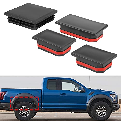BASIKER Frame Tube Hole Plug for 2017-2019 Ford F150 Raptor Anti Dirt Mud and Debris Caps Rear Left & Right Wheel Well Hole Plugs for Wheel Well fender Liners