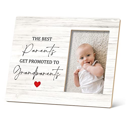 SRADMO Grandparents Picture Frames,Grandkids Photo Frame,The Best Parents Get Promoted To Grandparents Picture Frame,Baby Grandpa Grandma Photo Frame 8x10,Grandparents Baby Announcement Gifts