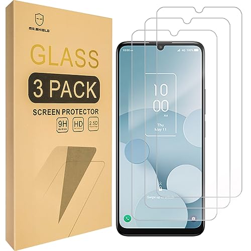 Mr.Shield [3-Pack] Screen Protector For TCL 40 XL [Tempered Glass] [Japan Glass with 9H Hardness] Screen Protector