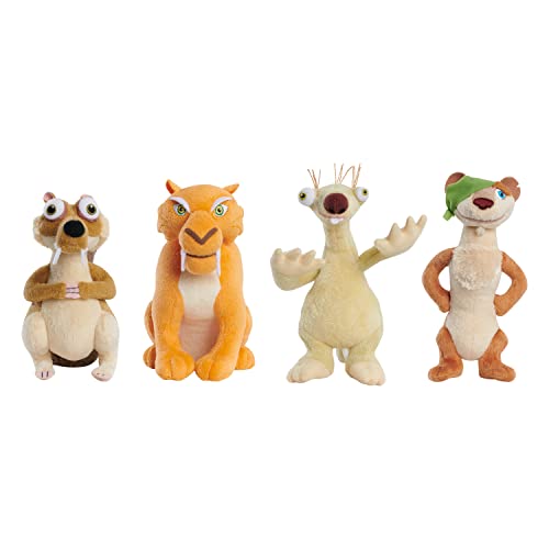 The Ice Age Adventures of Buck Wild Collector 4-Piece Small Plushie Stuffed Animal Set, Kids Toys for Ages 3 Up, Amazon Exclusive