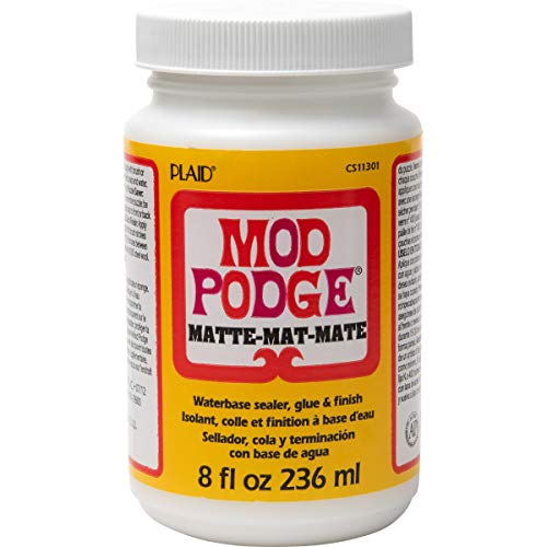 Mod Podge Matte Sealer, Glue & Finish: All-in-One Craft Solution- Quick Dry, Easy Clean, for Wood, Paper, Fabric & More. Non-Toxic - Craft with Confidence, Made in USA, 8 oz., Pack of 1