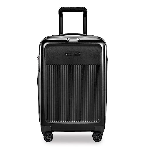 Briggs & Riley Sympatico Hardside Domestic Spinner Luggage, Matte Black, 22-Inch Carry-On