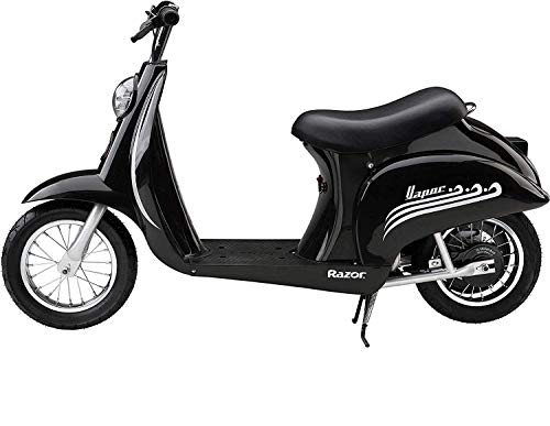 Razor Pocket Mod Miniature Euro-Style Electric Scooter - Vapor - FFP Vapor Black, 50 x 18 x 30'