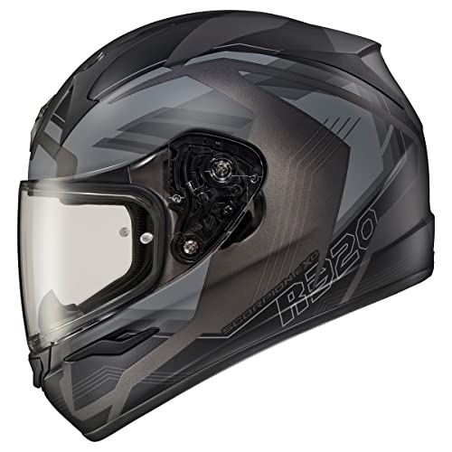 ScorpionEXO R320 Full Face Motorcycle Helmet with Pinlock Ready Shield and Bluetooth Ready Speaker Pockets DOT Approved Hudson (Phantom - Medium)
