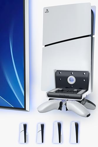 TotalMount Wall Mount for All PS5 Models – Holds Two Controllers (PS5 Wall Mount)