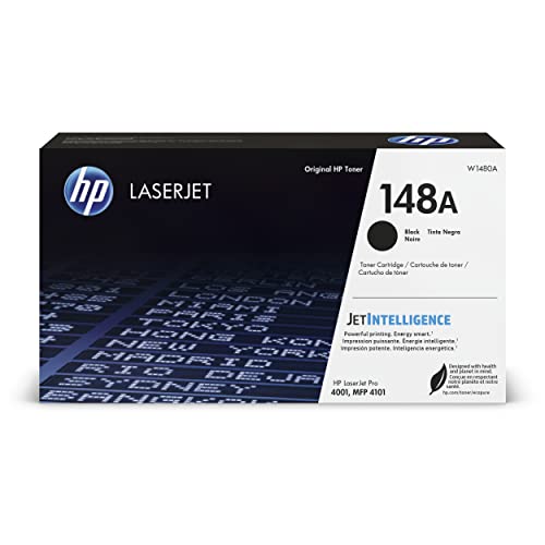 HP 148A Black Toner Cartridge | Works with LaserJet Pro 4001 Series, LaserJet Pro MFP 4101 Series | W1480A