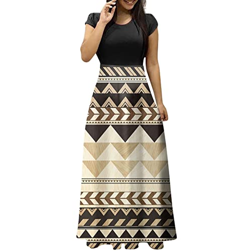 Women's Summer Casual Short Sleeve Crewneck Swing Dress Loose Fit Generic, J Tomson Dress Fits But Dress Mom in Daughter Clothes Seyumixi Dress Family Outfits Homecoming Dress with Pockets