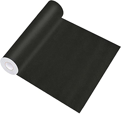 CHEIGHY Leather Repair Kit for Couches Self Adhesive Leather Repair Patch for Furniture 3.9X79 inch Vinyl Repair Kit for Car Seats, Sofa, Office Chair, Belt, Jackets (Black)