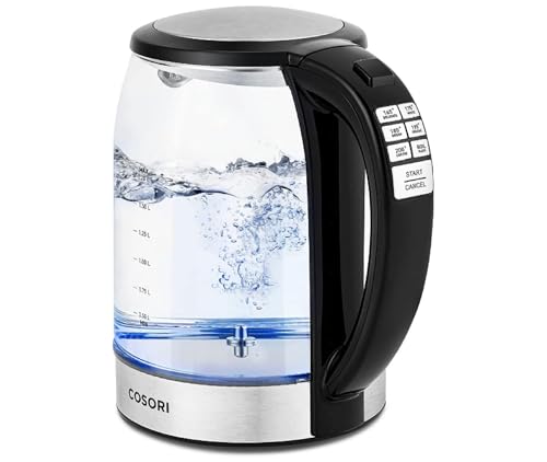 COSORI Electric Kettle Temperature Control with 6 Presets, 60min Keep Warm 1.7L Electric Tea Kettle & Hot Water Boiler, 304 Stainless Steel Filter, Auto-Off & Boil-Dry Protection, BPA Free, Black