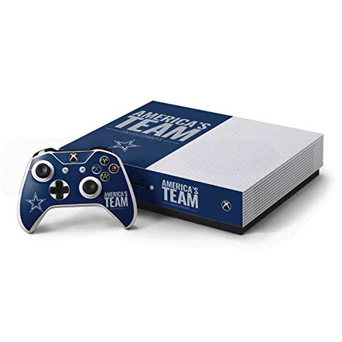 Skinit Decal Gaming Skin Compatible with Xbox One S Console and Controller Bundle - Officially Licensed NFL Dallas Cowboys Team Motto Design