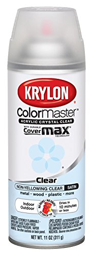 Krylon K05131307 ColorMaster Acrylic Crystal Clear, Satin, Clear, 11 oz.