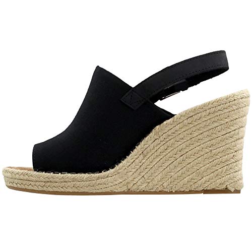 TOMS Black Oxford Women's Monica Wedges (Size: 8)