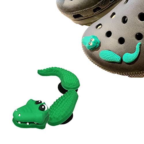 SAFITOYA Alligator Charms,3Pcs Alligator Shoe Charms for Clogs, Cute Animal Shoe Decor Charms for Girls Boys, Cartoon Charms Kids Party Favor Birthday Gifts