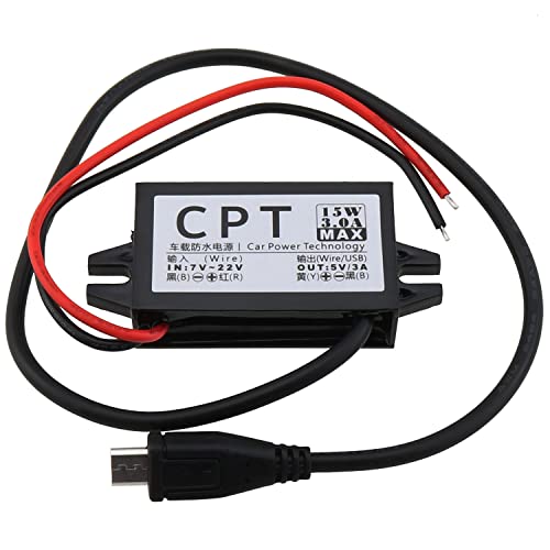 ZZHXSM DC 12V to 5V Converter Micro USB Power Adapter Buck Converter Module Ring Alarm Keypad Converter Step Down Module Compatible with Ring Alarm Keypad USB Straight Plug