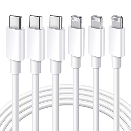 Ximytec [MFi Certified] USB C to Lightning Cable 3Pack 10FT iPhone Fast Charger Cable Type C Charging Cord Compatible with iPhone 14 13 13 Pro Max 12 12 Pro Max 11 XS XR X 8 iPad,White