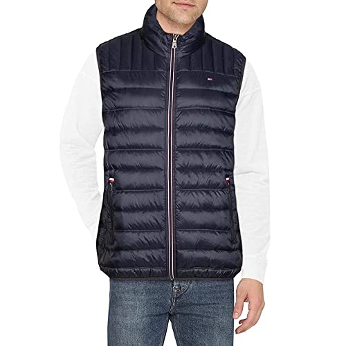 Tommy Hilfiger Men's Lightweight Ultra Loft Quilted Puffer Vest (Standard and Big & Tall), Midnight, Medium