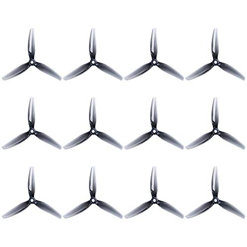 12pcs HQProp Ethix S5 Prop Light Grey 5x4x3 Tri-Blade Propeller 5 Inch Props for RC FPV Drone Quadcopter