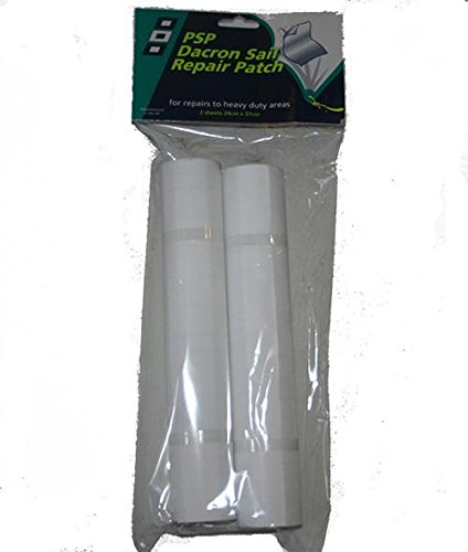 PSP Tape - Dacron Sail Repair Patch - 24cm x 37 cm ~ 9.4' x 14.5' (White)