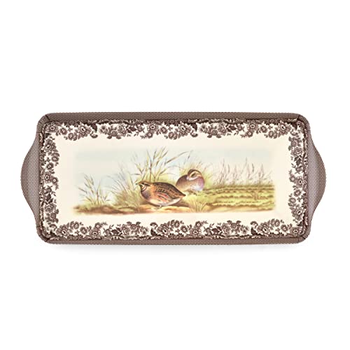 Pimpernel Spode Woodland Collection Sandwich Tray | Serving Platter | Crudité and Appetizer Tray for Indoor and Outdoor use | Made of Melamine | Measures 15.1' x 6.5' | Dishwasher Safe