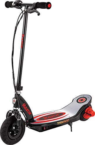 Razor Power Core E100 Electric Scooter for Kids Ages 8+ - 100w Hub Motor, 8' Pneumatic Tire, Up to 11 mph and 60 min Ride Time, For Riders up to 120 lbs